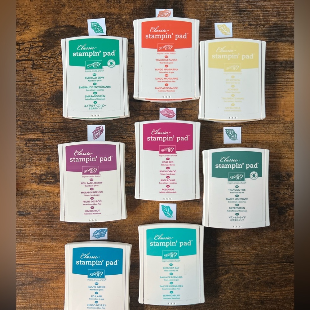 Stampin' Up! Classic Ink Pad Collection - set of 8 - used